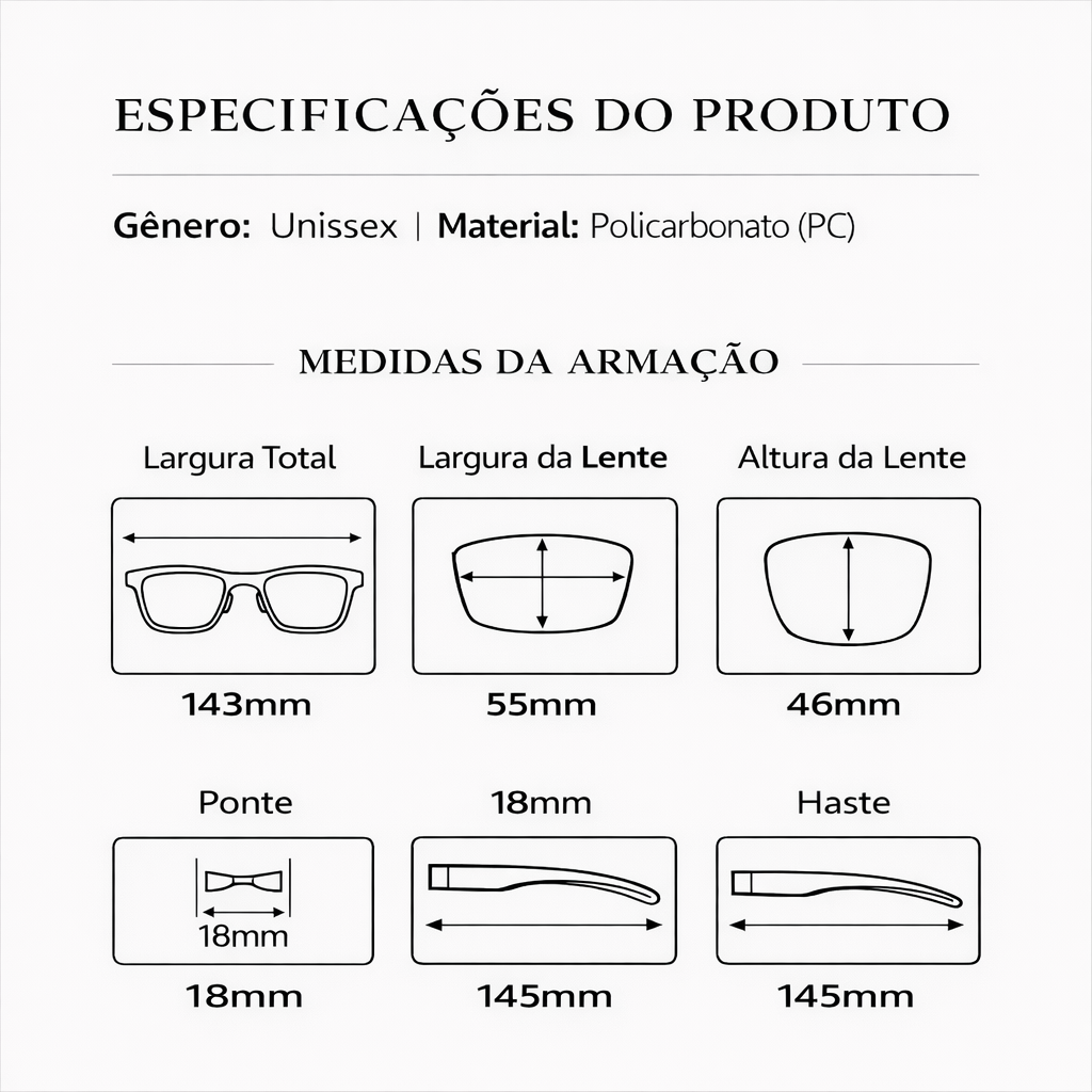 Armação de Óculos - Paris